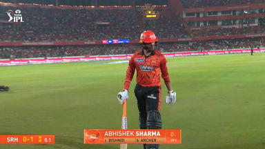 IPL 2026 M21: SRH vs RR - Abhishek Sharma Wicket