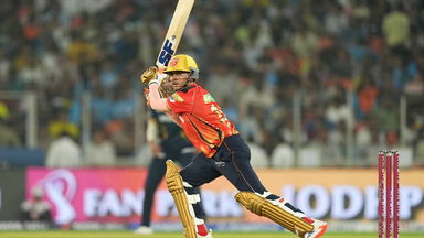 On the charge: Priyansh Arya shows his range with 4,4,6,4
