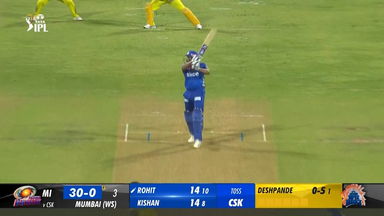M12: MI vs CSK – Rohit Sharma Six
