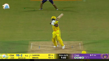 IPL 2026 M22: CSK vs KKR - Sanju Samson Six