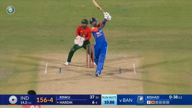 IND vs BAN 2024, 2nd T20I: Hardik Pandya Six