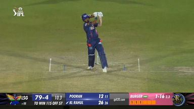 M04: RR vs LSG – K L Rahul Six