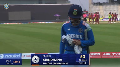 IND-W vs WI-W 2024, 2nd ODI: Smriti Mandhana Wicket