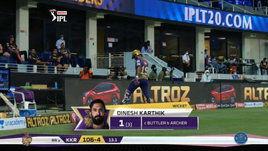 M12: RR vs KKR – Dinesh Karthik Wicket