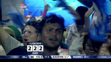M23: RR vs MI –  Dinesh Karthik Six