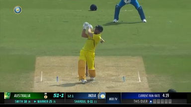IND vs AUS 2023-24, 1ST ODI: David Warner Six