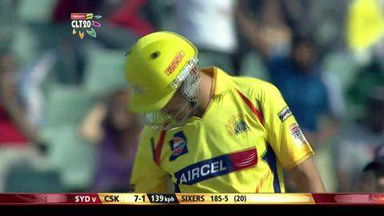M3: CSK vs SYD – Francois du Plessis six