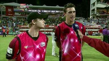 CLT20 2012 M23: LIO vs SYD – Interview - Steve Smith & Mitchell Starc