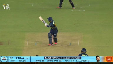 IPL 2025 M51: GT vs SRH - Rahul Tewatia Six