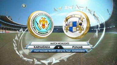 Vijay Hazare 2014-15: Final - Karnataka vs Punjab - Highlights