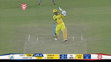 M12: KXIP vs CSK – MS Dhoni Six