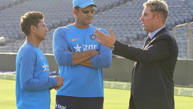 Kuldeep's meet and greet with Shane Warne