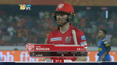 M19: SRH vs KXIP – Eoin Morgan Wicket