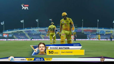 M21: KKR vs CSK – Shane Watson Wicket