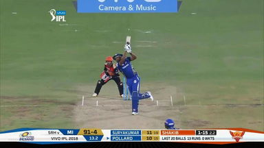 M07: SRH vs MI – Kieron Pollard Six