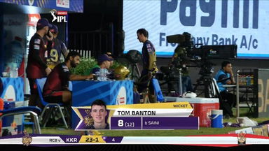 M28: RCB vs KKR – Tom Banton Wicket