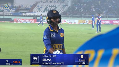 IND-W vs SL-W 2025, 1st T20I: Nilakshi De Silva Wicket