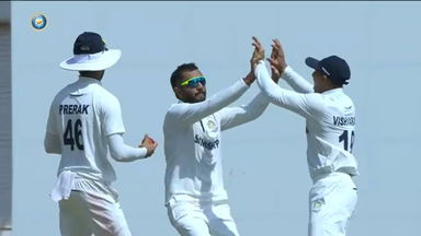 Z R IRANI CUP 2023/24, Saurashtra vs Rest of India : Rest of India 1st Innings Fall of Wickets