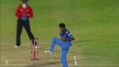 Ind v WI, 2013, 2nd ODI: Fall of wickets