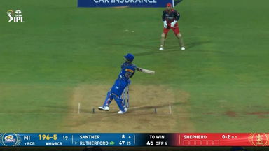 IPL 2026 M20: MI vs RCB - Sherfane Rutherford Six