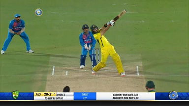 IND vs AUS 2019, 1st T20I: Glenn Maxwell Six