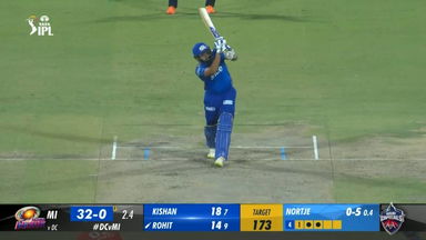 M16: DC vs MI – Rohit Sharma Six