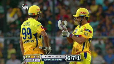 M76: CSK vs MI – MS Dhoni Six