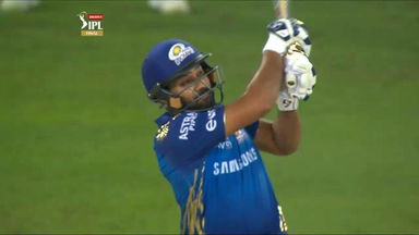 Rohit's trademark pull shot for six
