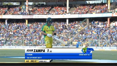 IND vs AUS 2020, 3rd ODI: Adam Zampa Wicket