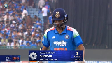 IND vs SA 2025, 2nd ODI: Washington Sundar Wicket