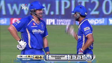 M37: CSK vs RR –  Ankit Sharma Six