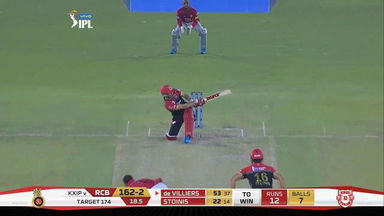 M28: KXIP vs RCB – AB de Villiers Six