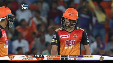 M54: SRH vs KKR – Bhuvneshwar Kumar Wicket