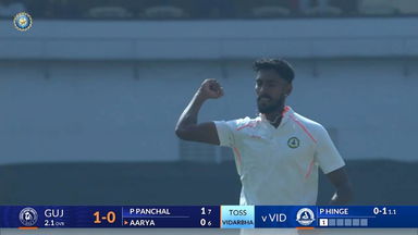 Ranji Trophy 2024/25, Vidarbha vs Gujarat: Gujarat 1st Innings Fall of Wickets