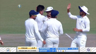 Ranji Trophy 2021-22, Punjab v Tripura: Punjab 1st Innings Fall of Wickets