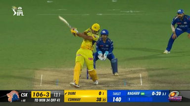 M49: CSK vs MI –  Shivam Dube  Six