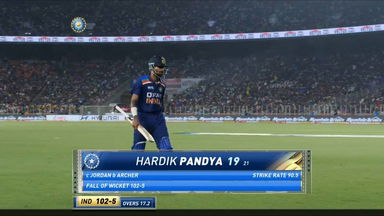 IND vs ENG 2021, 1ST T20I : Hardik Pandya Wicket