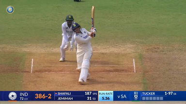 IND-W vs SA-W 2024, 1st Test: Shafali Verma Six