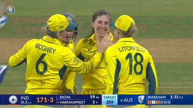 IND-W vs AUS-W 2023-24, 2nd ODI: Fall of Wickets