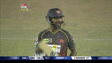 Q2: SRH vs KM – Shikhar Dhawan c Kulasekara b Mendis
