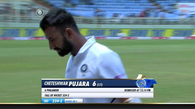 IND vs SA 2019, 1st Test, Day 2: Cheteshwar Pujara Wicket