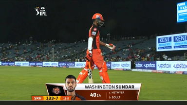 M05: SRH vs RR – Washington Sundar Wicket