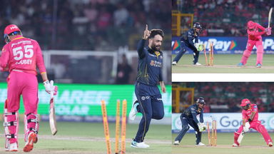 Vintage Rashid Khan rattles the stumps thrice