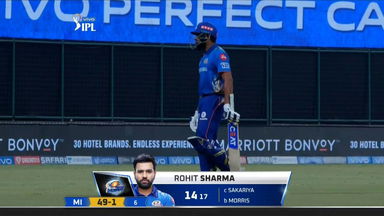 M24: MI vs RR – Rohit Sharma Wicket