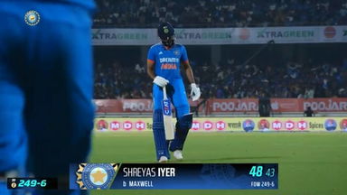 IND vs AUS 2023-24, 3RD ODI: Shreyas Iyer Wicket