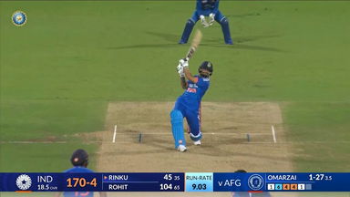 IND vs AFG 2024, 3RD T20I: Rinku Singh Six