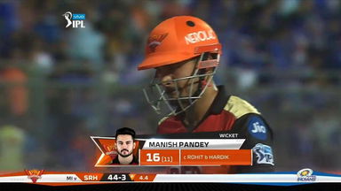M23: MI vs SRH – Manish Pandey Wicket
