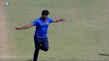 SMAT 2023: Triple Treat: T Ravi Teja strikes THRICE in the first over