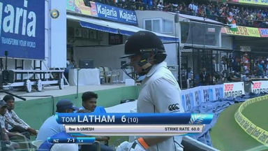 India VS NZ 2016, 3rd Test day 4 - Tom Latham Wicket