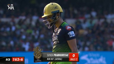 M32: RCB vs RR –  Suyash S Prabhudessai  Wicket
